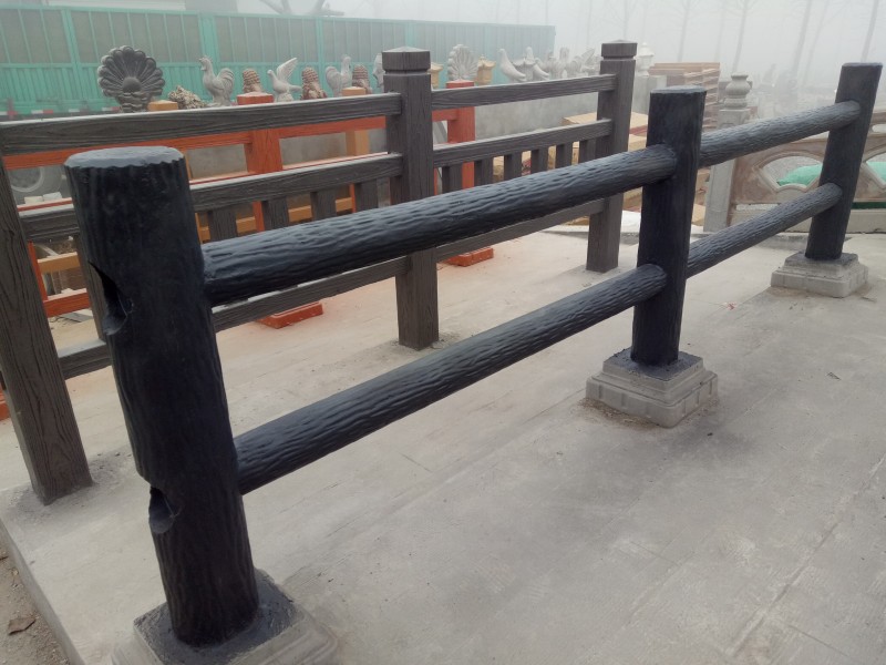 仿木桥梁栏杆 水泥仿木栏杆供应商 混凝土仿木栏杆