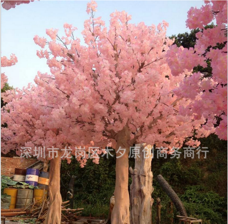 厂家直销仿真樱花树假树商场布置展会人造仿真樱花树一件起批图片