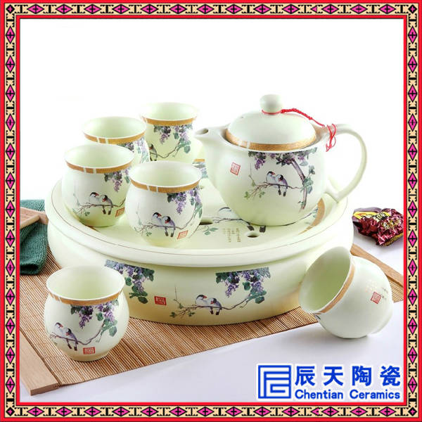 礼品茶具定做 景德镇陶瓷茶具图片