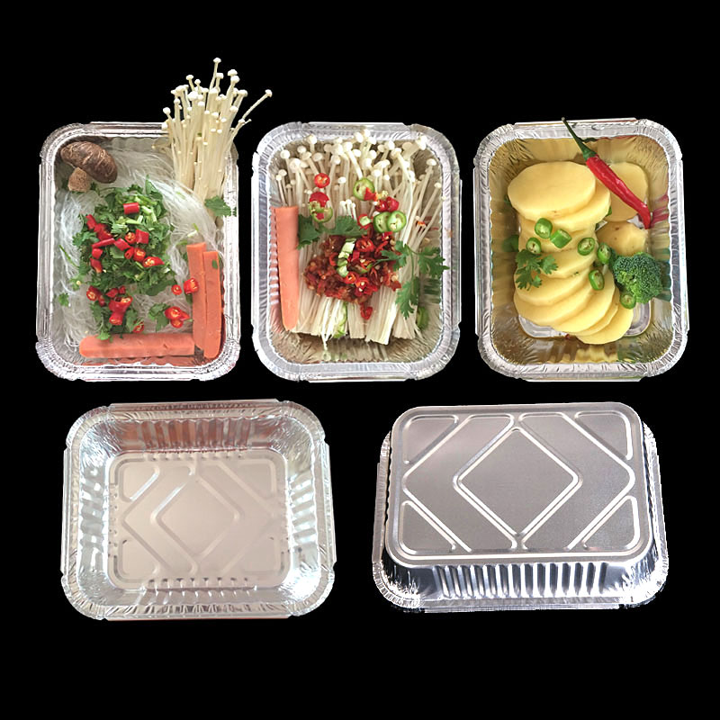 环保型方形铝箔餐盒 佛山方形铝箔餐盒 方形铝箔餐盒厂家 方形铝箔餐盒批发