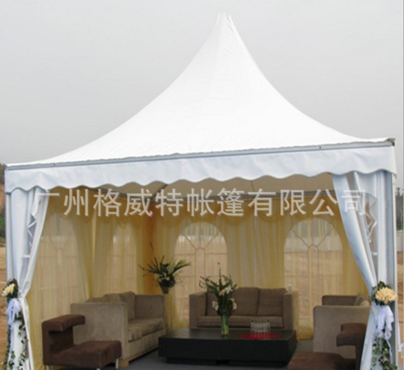 厂家直销户外展览活动帐篷白色铝合金锥顶篷房欧式铝合金尖顶篷订做