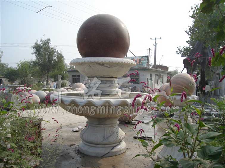 北京风水球 石雕风水球中式风水球 欧式喷泉 流水花钵