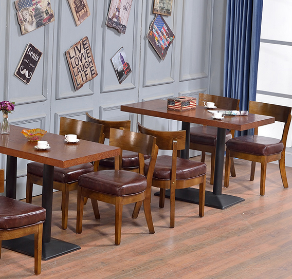 天津全实木餐桌椅 小户型火烧石餐桌椅组合 白蜡木餐桌 餐厅成套家具