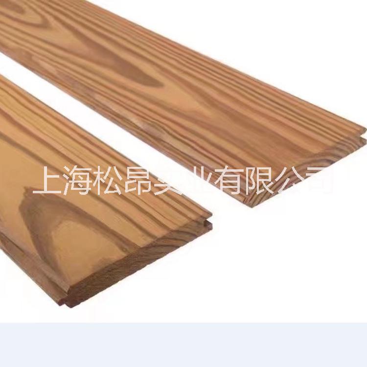 上海市南方松深度炭化木扣板厂家南方松深度炭化木扣板
