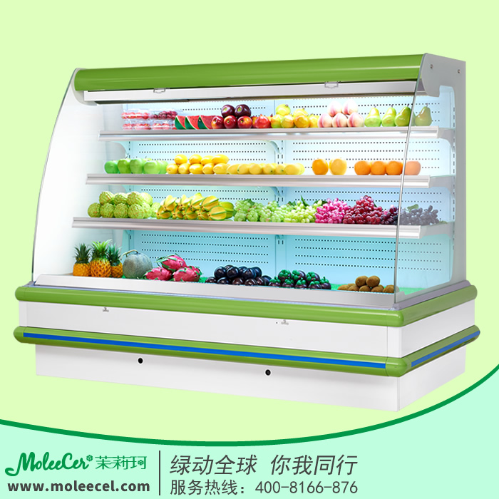 茉莉珂冷柜MLF-2000X2米欧款内机风幕柜冰柜厂家图片