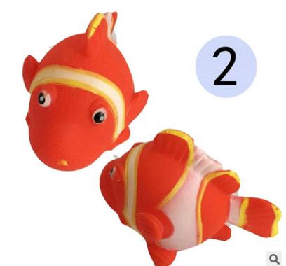 芭芘巴比搪胶公仔卡通动物 六款儿童益智戏水玩具捏捏叫游水鱼图片