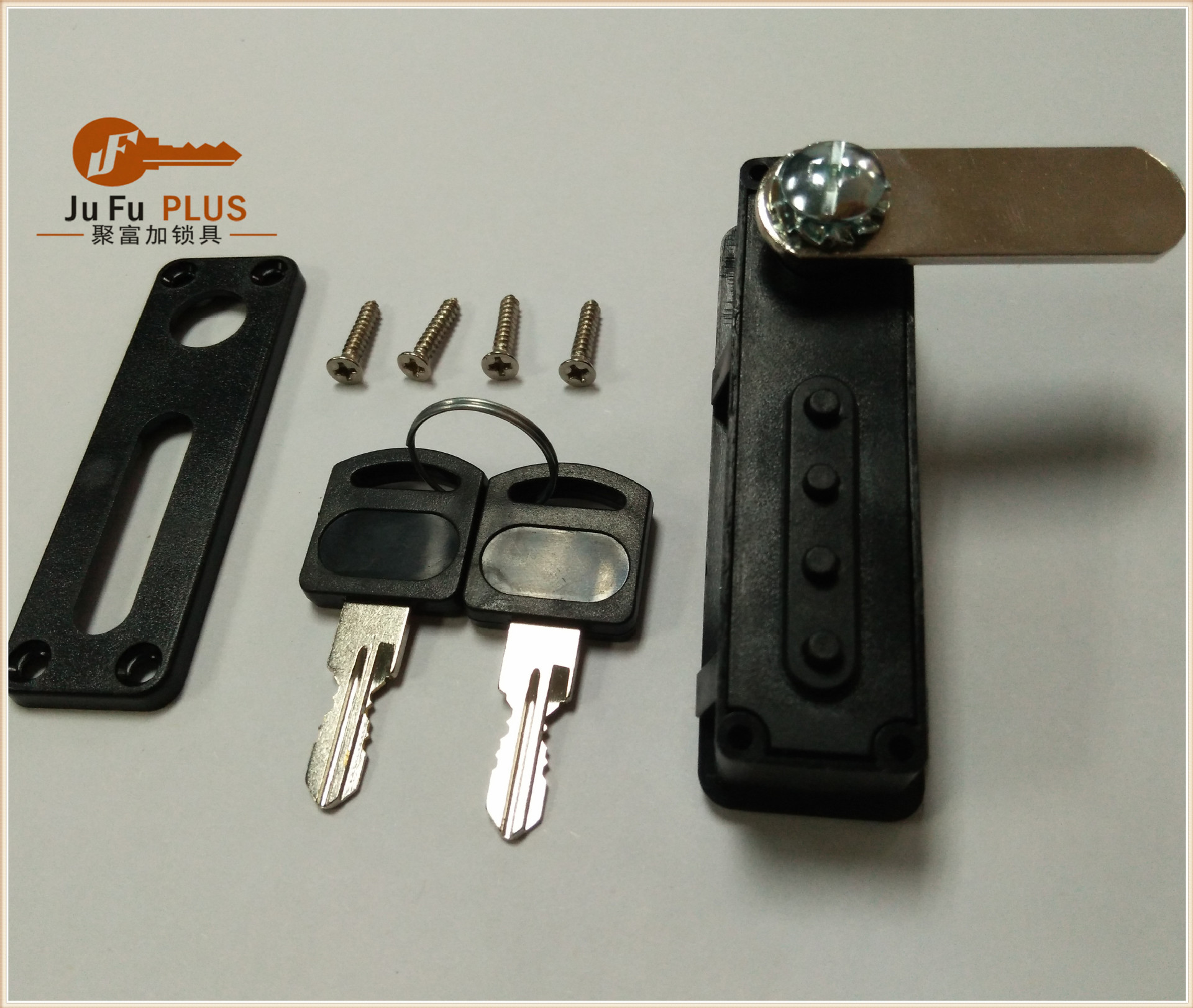 供应605五金手拧柜锁电器柜锁无钥匙按钮型转舌锁箱柜锁图片