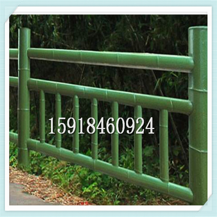 仿竹护栏在哪买 佛山草地篱笆栅栏 江门街道边竹节围栏杆