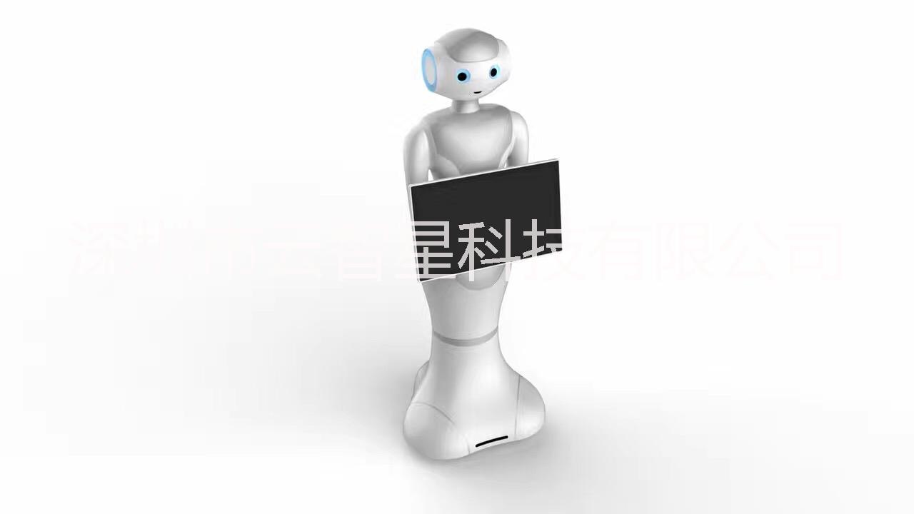 美容店门面商务迎宾接待服务机器人广告营销导购促销智能机器人图片