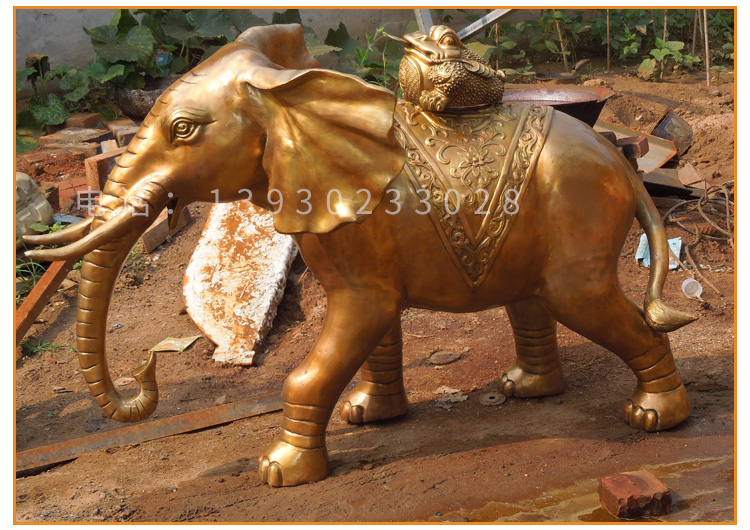 铸铜大象雕塑