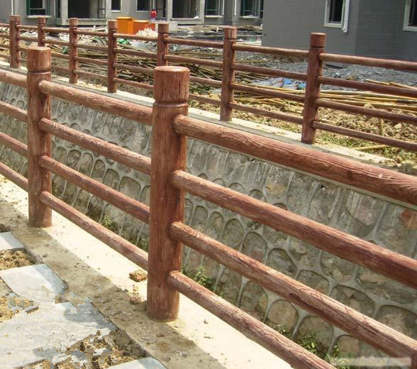 水泥仿木护栏水泥仿木护栏厂家直接供应批发 河南水泥仿木栏杆