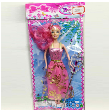 厂家直销单独包装PVC娃娃玩偶公仔 实身简装公主芭芘巴比娃娃玩具