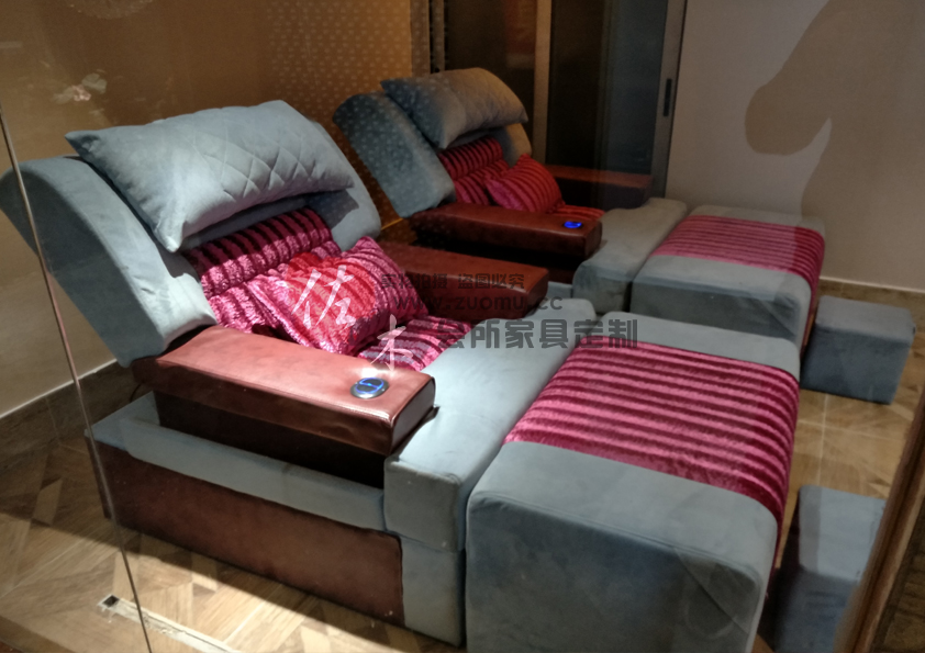天津会所电动足疗沙发定做圆形心型泰式spa床按摩床电动足疗沙发泰式spa床图片