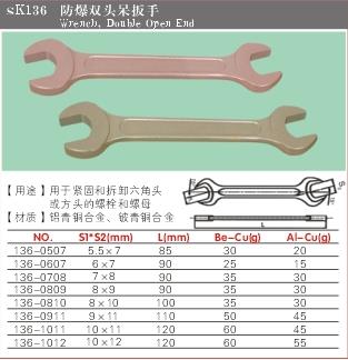 供应四凯防爆五金工具防爆双头呆扳手铝青铜铍青铜厂家现货供应