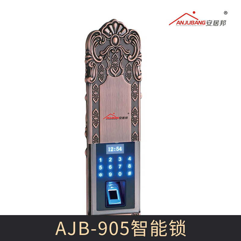 AJB-905别墅智能锁厂家直销滑盖密码指纹锁刷卡感应智能家用密码锁 AJB-905别墅智能锁