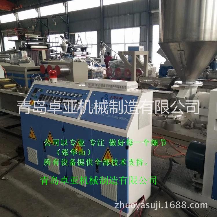 供应塑料拉丝机 专业生产厂家青岛卓亚机械  PET拉丝生产线 扫把丝生产线