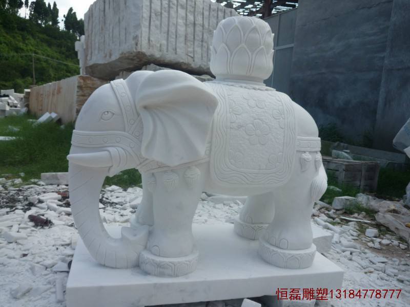 定制石雕汉白玉大象的厂家图片