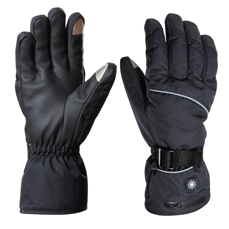 发热手套冬季触屏保暖手套男女户外恒温电加热手套