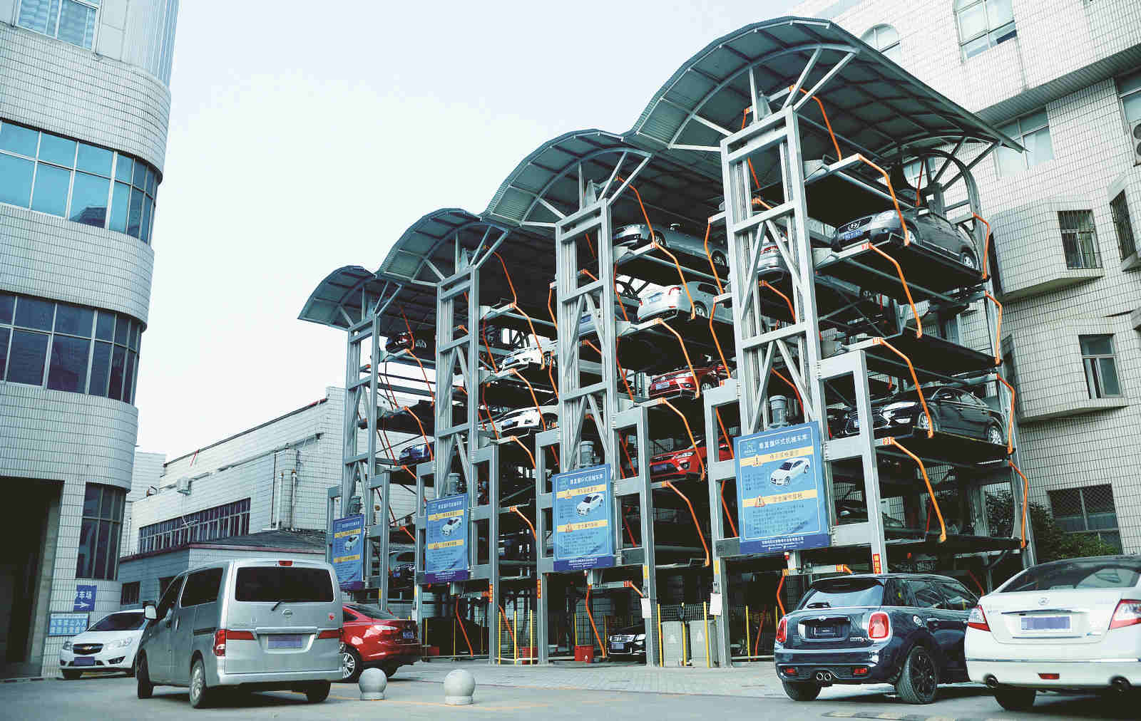 江西南昌室外大型自动停车场设备 机械式多层循环立体车库