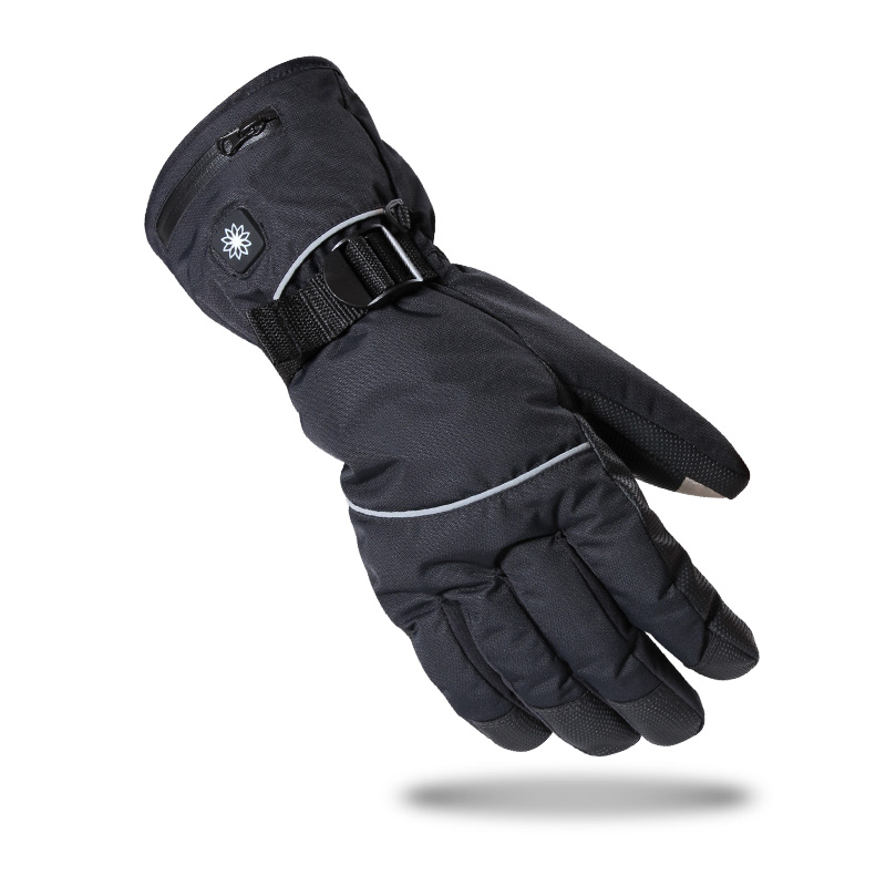 发热手套冬季触屏保暖手套男女户外恒温电加热手套