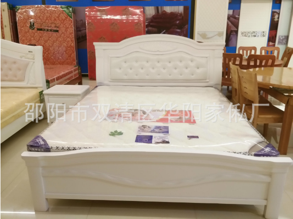 双人床 欧式双人床 2米宽家私床 实木床厂家定做 白色欧式风格双人床