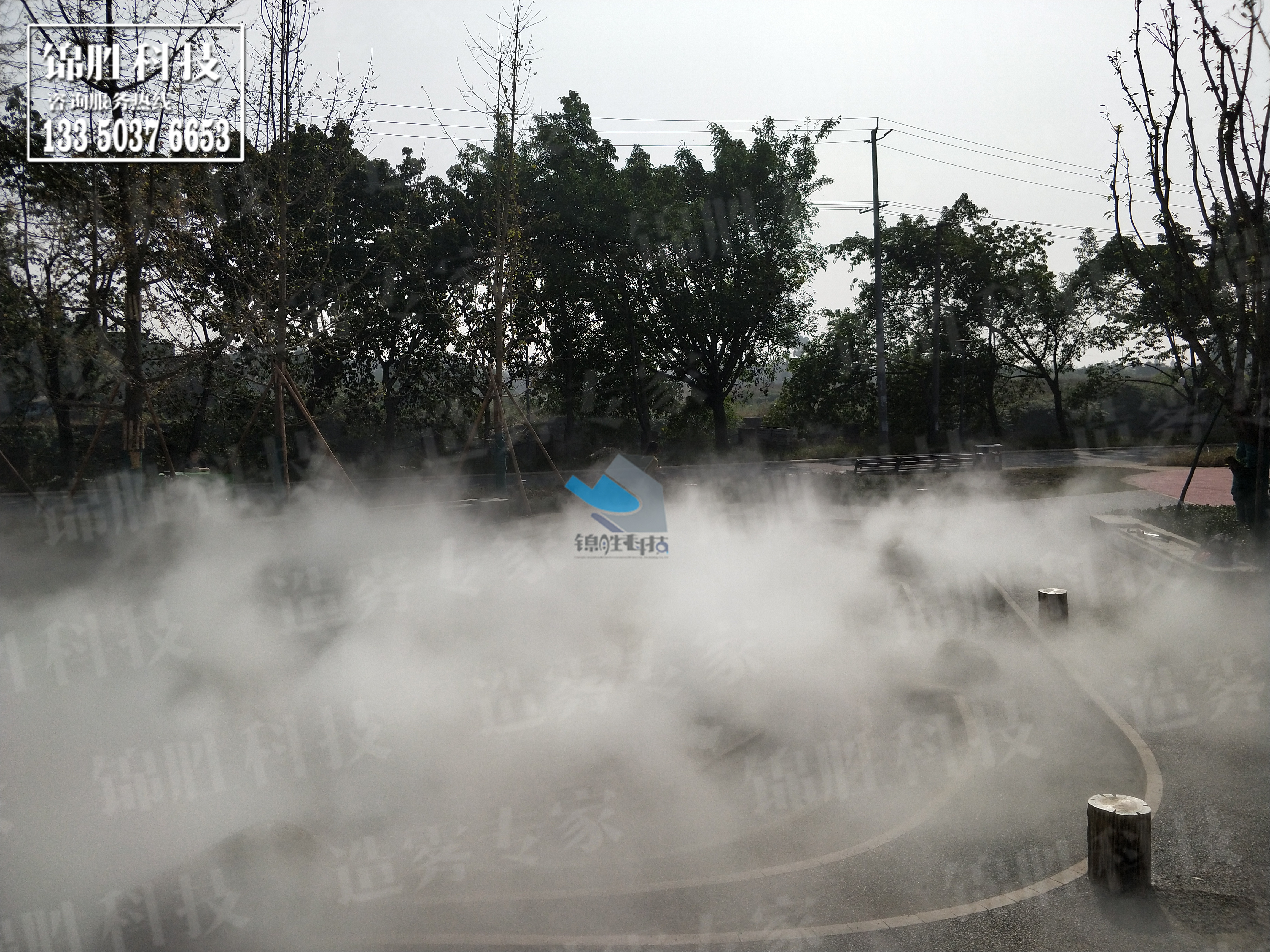 重庆人造雾，景观喷雾，水景水雾设备专业喷雾供应商图片