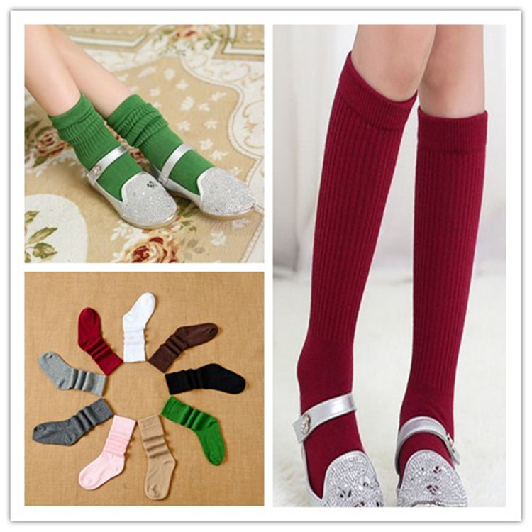 时尚新款韩版双针堆堆袜精梳棉手工无骨缝头儿童中筒袜子批发
