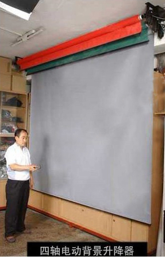 河南耀诺演播室卷轴电动抠像幕布1轴2轴3轴