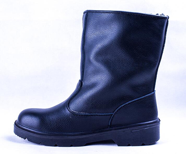 劳保鞋生产厂家高靴防砸防刺耐油耐酸碱劳保靴 米盾9801-1图片