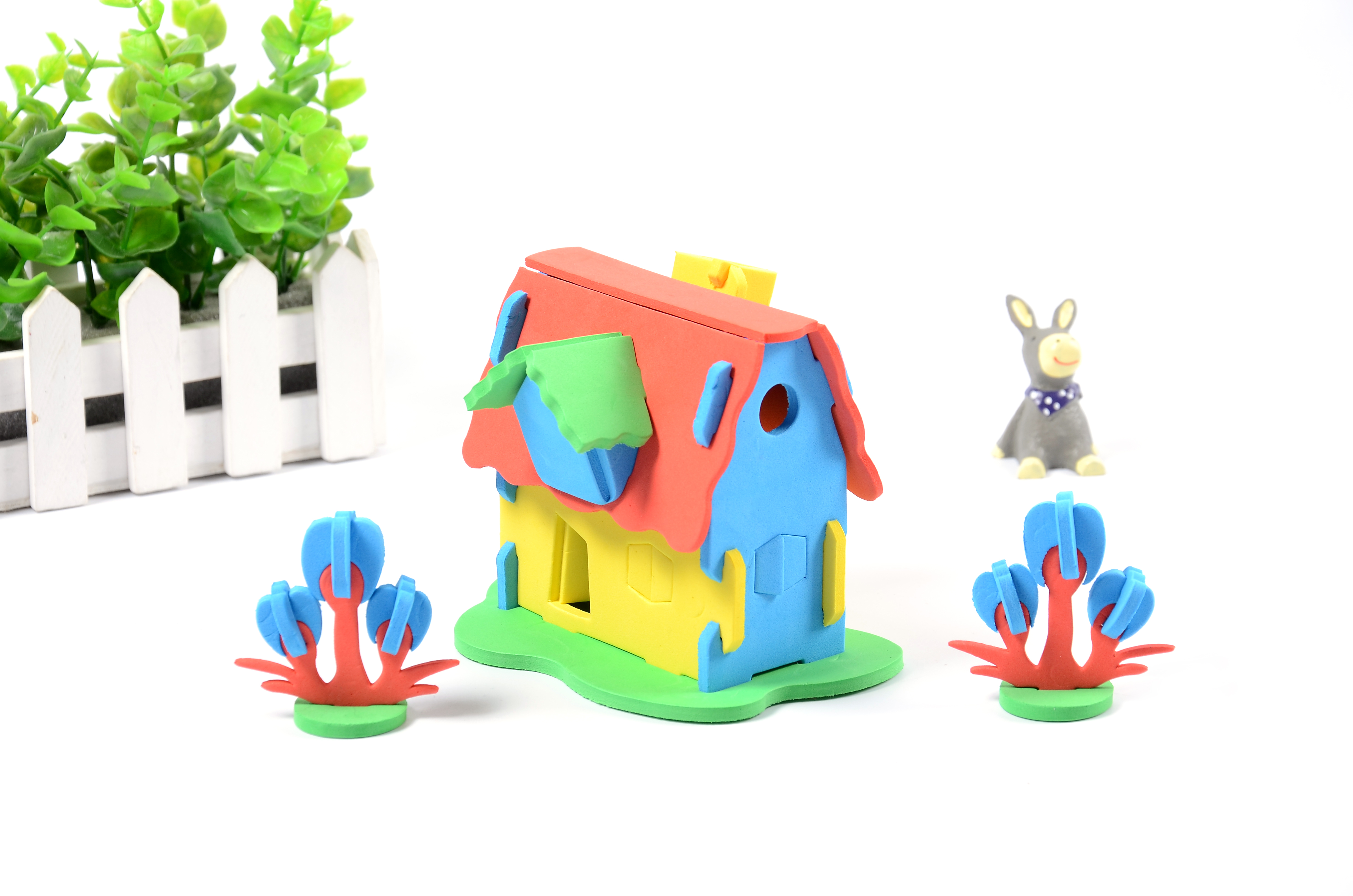 创意玩家 儿童益智玩具 DIY手工制作材料 拼图EVA小房子厂家直销