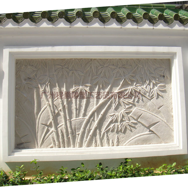 广东雕塑厂家 专业定做玻璃钢竹林仿砂岩浮雕 园林景观旅游文化装饰墙
