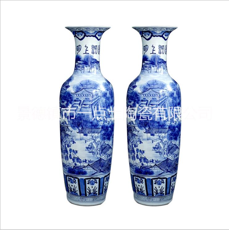 景德镇陶瓷清明上河图大花瓶 3米大花瓶定制