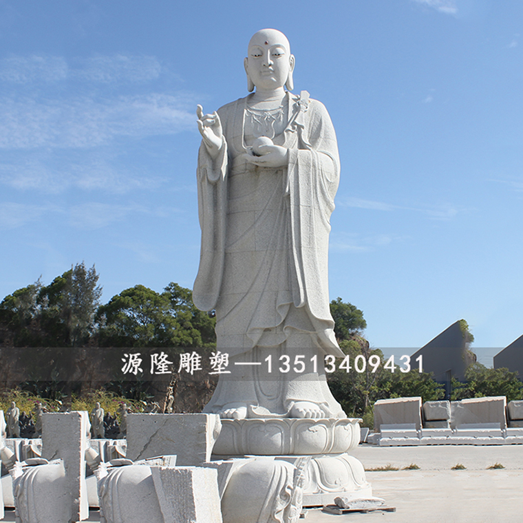 石雕地藏王菩萨 花岗岩地藏王 青石地藏王图片