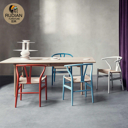 如典白蜡木实木餐桌椅组合现代简约北欧风日式美式环保一桌四椅图片