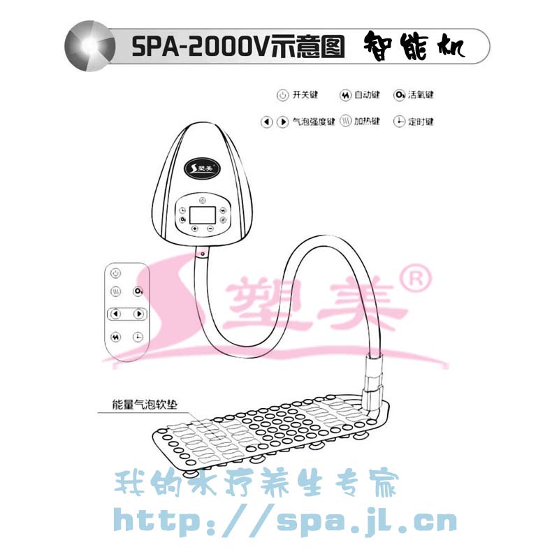 spa水疗机仪器设备超音波气泡浴家庭水疗泡泡浴机按摩全身温泉沐浴水疗