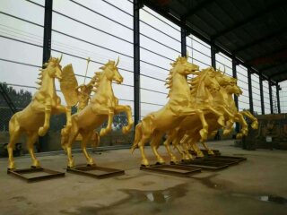 厂家直销大型铜马雕塑 景观雕塑定做 动物雕塑定制厂家图片