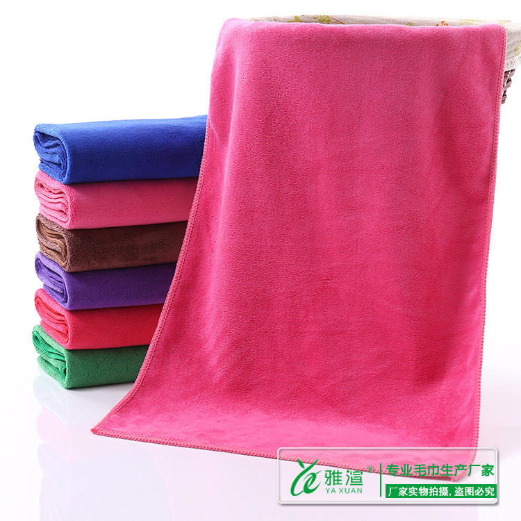 广州雅渲厂家直销超细纤维400克加厚磨毛吸水毛巾 美容干发巾