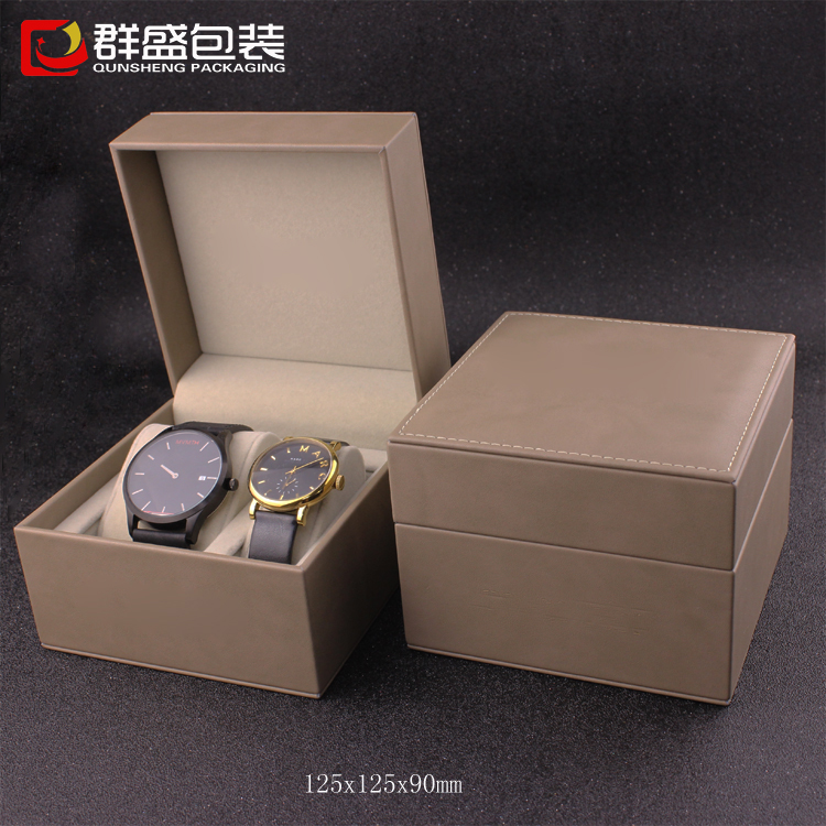 深圳市包装盒定做厂家  pu皮革高端手表盒