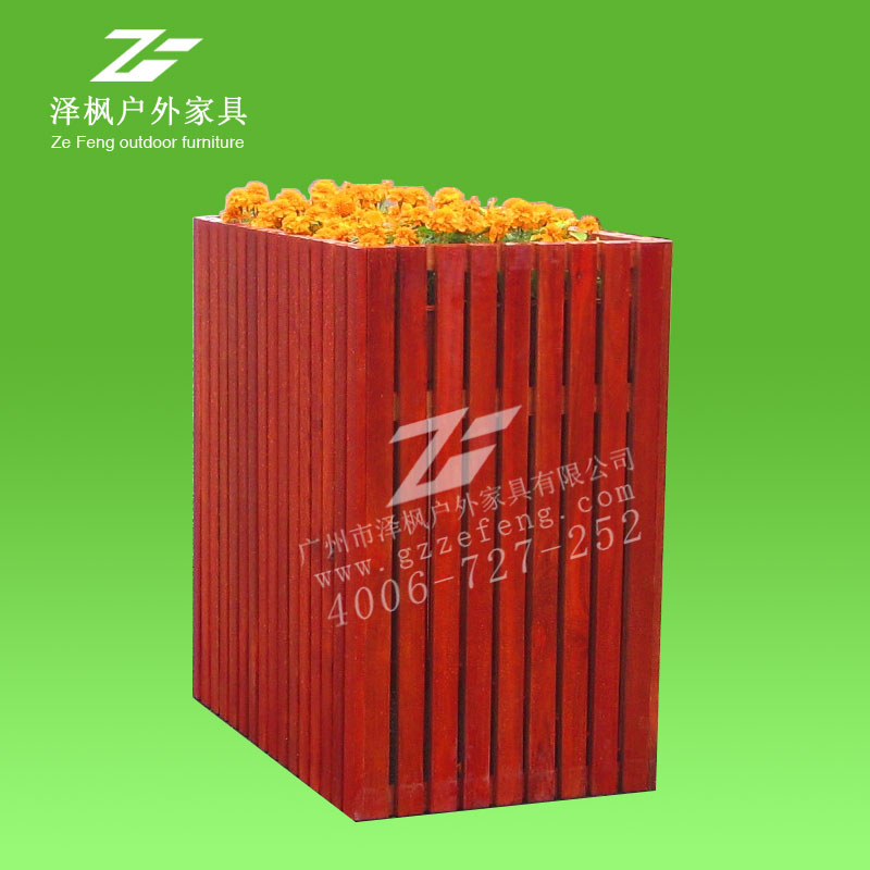 Z-HX-003常规竖条实木花箱批发