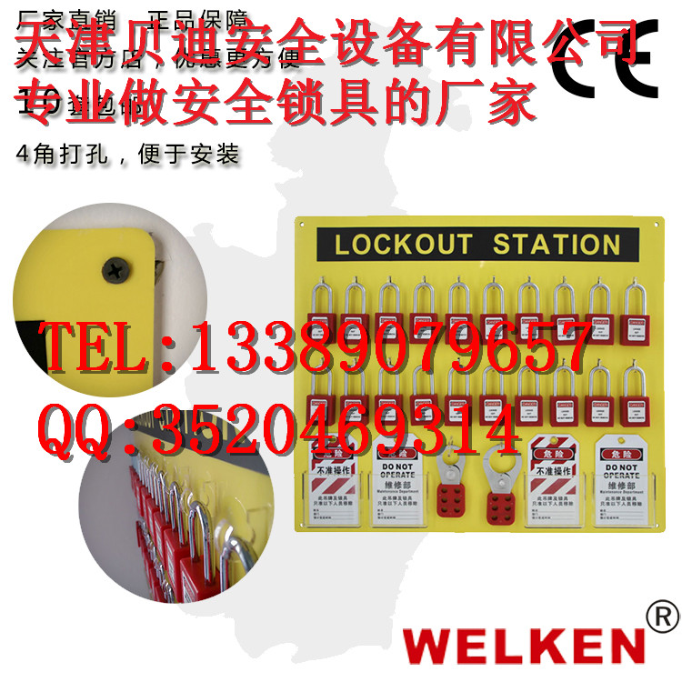 供应二十锁锁具挂板BD-8731，组合锁具箱，贝迪锁具箱