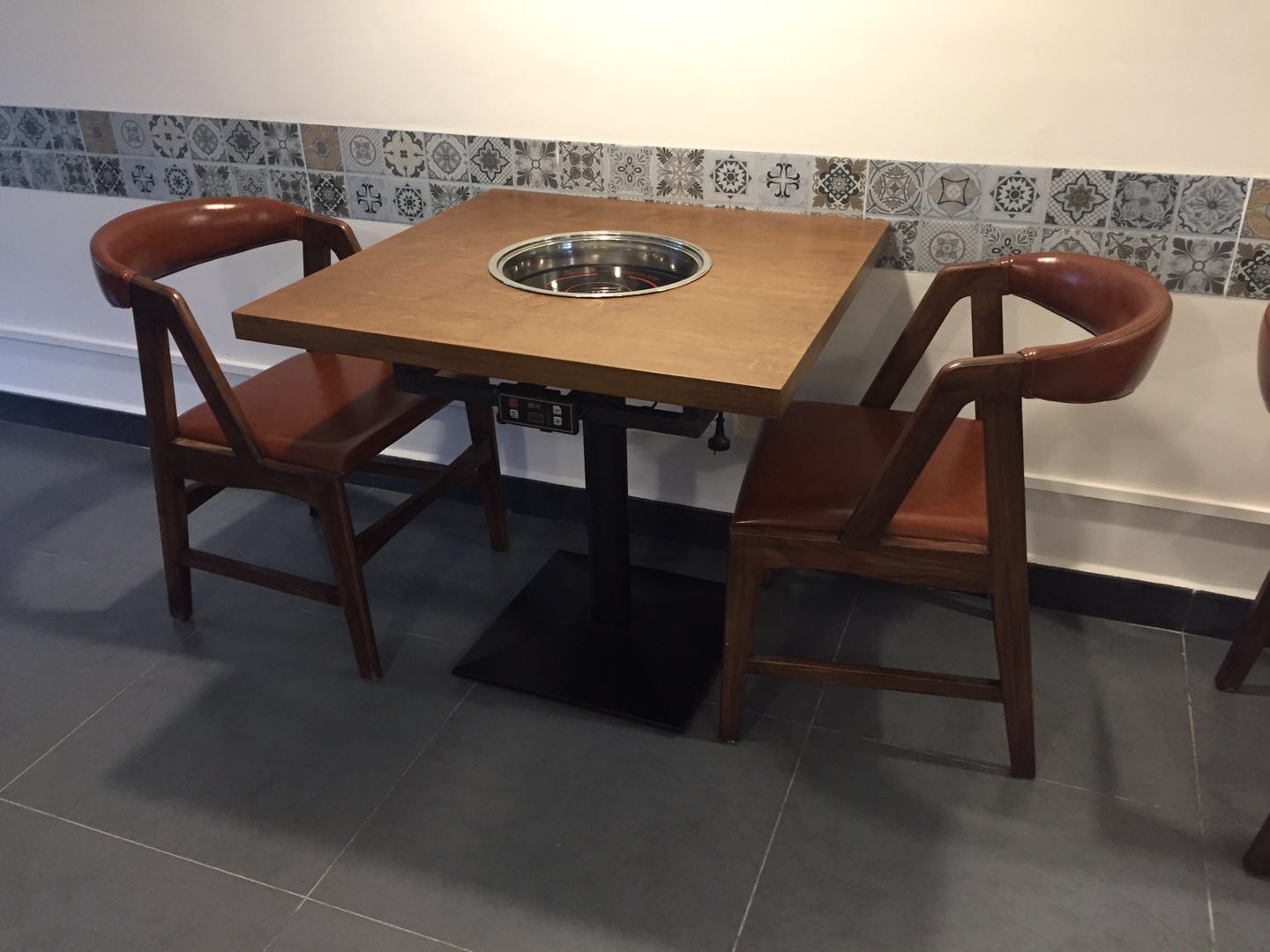 专业定制大理石实木板式火锅桌椅餐厅卡座沙发