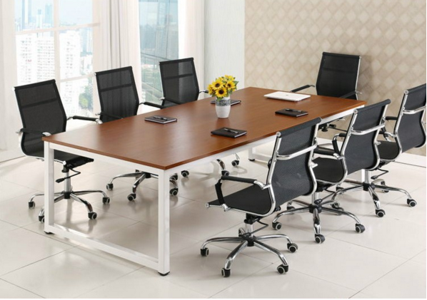 会议桌简约办公桌椅实木电脑桌培训桌大班台主管台长桌 板式会议桌