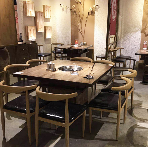 专业定制大理石实木板式火锅桌椅餐厅卡座沙发