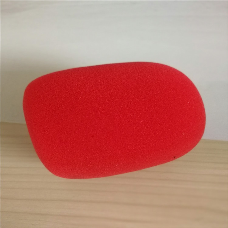 供应U型话筒海绵套价格 红色麦克风国产海绵防风罩生产厂家