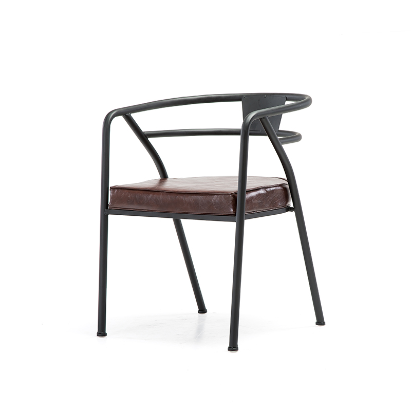 铁艺餐椅休闲椅洽谈椅子美式工业风奶茶店咖啡厅桌椅组合  金属椅子