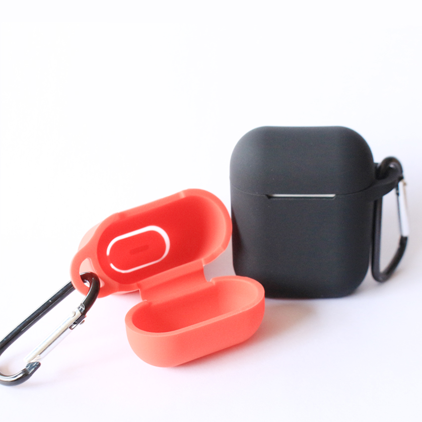 新款Airpods苹果蓝牙对耳硅胶半包防滑防摔保护套 现货工厂批发盒