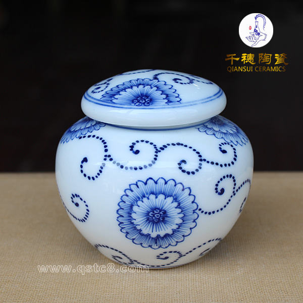 手绘陶瓷茶叶罐价格 厂家批发 个性化定制