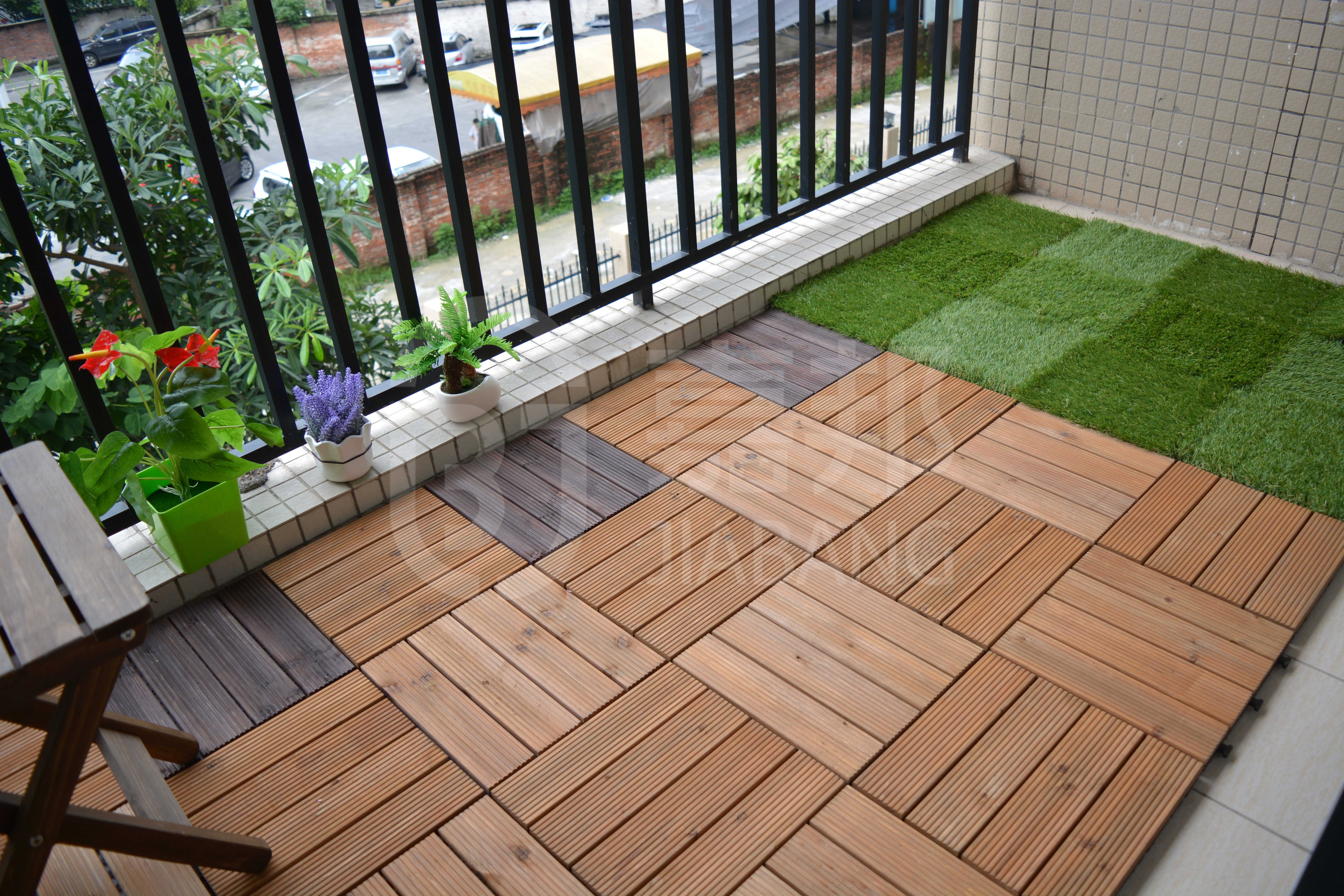 佛山厂家直销实木DIY地板户外花园阳台易装地板图片