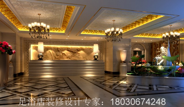 重庆足浴店设计装修大厅是重要部分-筑格装饰图片