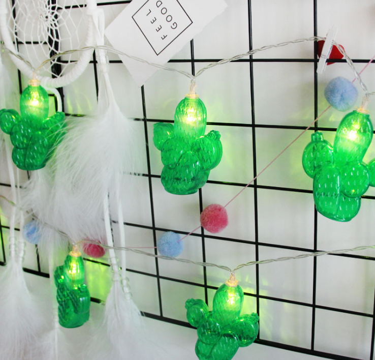 LED火烈鸟菠萝仙人掌灯串装饰灯批发